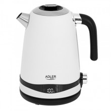 Чайник металлический Adler AD 1295w 1.7 л электрический с терморегулятором 40-100 °С и поддержкой температуры мощность 2200 Вт ЖК дисплей Белый Чайник металлический Adler AD 1295w 1.7 л электрический с терморегулятором 40-100 °С и поддержкой температуры мощность 2200 Вт ЖК дисплей Белый