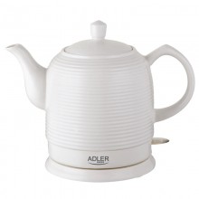 Чайник электрический керамический ADLER AD 1280 White мощность 1500 Вт дисковый с автоотключением и защитой от включения без воды 1,2 л Чайник электрический керамический ADLER AD 1280 White мощность 1500 Вт дисковый с автоотключением и защитой от включения без воды 1,2 л