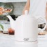 Чайник электрический керамический ADLER AD 1280 White мощность 1500 Вт дисковый с автоотключением и защитой от включения без воды 1,2 л 