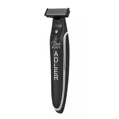Триммер для бороды и усов Adler AD-2922 Duo Blade аккумуляторный 3 Вт с подсветкой 3 насадки USB зарядка Черный