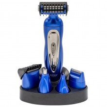 Триммер мужской универсальный 5 в 1 Rotex RHC-185-S LuxMan Blue 3 Вт аккумуляторный для бороды и усов носа и ушей для тела + бритва и подставка (RHC185-S) Триммер мужской универсальный 5 в 1 Rotex RHC-185-S LuxMan Blue 3 Вт аккумуляторный для бороды и усов носа и ушей для тела + бритва и подставка (RHC185-S)