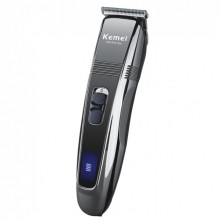 Машинка для стрижки волос KEMEI PG-104 3 Вт беспроводная аккумуляторная с индикатором заряда и титановыми ножами + 4 насадки (46685 IM)