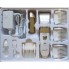 Машинка для стрижки волос Geemy GM-6001 Professional White беспроводная аккумуляторная 3 Вт титановый и керамический ножи 4 насадки + запасной аккумулятор (49025)