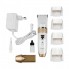 Машинка для стрижки волос Geemy GM-6001 Professional White беспроводная аккумуляторная 3 Вт титановый и керамический ножи 4 насадки + запасной аккумулятор (49025)