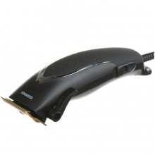 Машинка для стрижки волос Gemei GM-809 Professional Black 9 Вт питание от сети с титановыми ножами регулятор длины + 4 насадки ножницы и расческа (45312 IM)