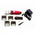 Машинка для стрижки волос Geemy Gemei GM-6001 Professional Red беспроводная аккумуляторная 3 Вт титановый и керамический ножи 4 насадки + запасной аккумулятор (48135)