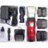 Машинка для стрижки волос Geemy Gemei GM-6001 Professional Red беспроводная аккумуляторная 3 Вт титановый и керамический ножи 4 насадки + запасной аккумулятор (48135)