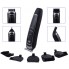 Набор для стрижки Gemei GM-801 Full Trim 5 Вт аккумуляторная машинка триммер для бороды и бритва 10 в 1 регулятор + 5 гребней и подставка (45310 IM)