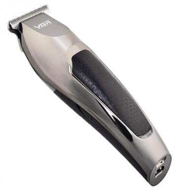 Машинка для стрижки волос VGR Navigator V-030 Professional мужская аккумуляторная 5 Вт стальные ножи USB зарядка с индикатором + 5 насадок (47521 I)