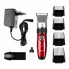 Машинка для стрижки волос Geemy GM 550 Professional Red 3 Вт беспроводная с титановым и керамическим ножами 4 насадки + запасной аккумулятор