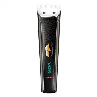 Машинка триммер для стрижки волос VGR V-021 Professional Black беспроводная аккумуляторная 10 Вт мужская USB зарядка стальные ножи 3 съемные насадки