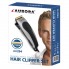 Машинка для стрижки волос Aurora 294AU Black/Gray электрическая проводная на 10 Вт с регулятором длины петлей для подвешивания титановые ножи + 4 насадки