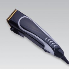 Машинка для стрижки волос Maestro MR-659TI электрическая проводная на 7 Вт с регулятором длины титановые ножи + 4 съемные насадки