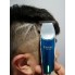 Машинка для стрижки волос Kemei LFQ-KM-703 Professional Blue 10 Вт электрическая с титановыми ножами и питанием от сети + 3 насадки и защитная крышка (KM-703 DK)