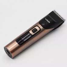 Машинка для стрижки волос VGR V-003 Professional 12 Вт аккумуляторная с Led-дисплеем титановыми ножами + 4 насадки и подставка (V-003 DK)