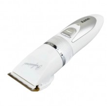 Машинка для стрижки волос Kemei LFQ-KM-6688 Professional White 3 Вт беспроводная титановый и керамический ножи 4 насадки + запасной аккумулятор (KM-6688 D)
