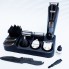 Машинка для стрижки волос VGR V-012 Professional Black аккумуляторная 5 Вт насадки для головы бороды носа и тела с подставкой (V-012)