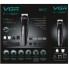 Машинка для стрижки волос VGR V-012 Professional Black аккумуляторная 5 Вт насадки для головы бороды носа и тела с подставкой (V-012)