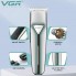 Аккумуляторная машинка для стрижки волос VGR V-008 профессиональный триммер для бороды и тела с 3 насадками USB зарядкой и LED индикатором уровня заряда