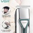 Аккумуляторная машинка для стрижки волос VGR V-008 профессиональный триммер для бороды и тела с 3 насадками USB зарядкой и LED индикатором уровня заряда