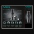 Триммер для бороды и усов, для тела VGR V-020 Professional Black 5 Вт аккумуляторный, влагозащита, 3 насадки, USB зарядка + защитная крышка для ножей (V-020 DK)