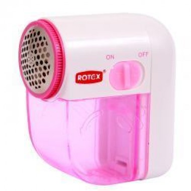 Машинка для стрижки катышков с одежды Rotex RCC100-S White/Pink питание 2xАА, прозрачный контейнер + защитная сеточка (RCC-100-S YS)