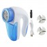 Машинка для удаления катышков с одежды Lint Remover 2028 White/Blue беспроводная аккумуляторная 4.5 Вт зарядка от USB + 2 запасных ножа