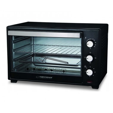 Духовка электрическая настольная Esperanza EKO005 Prosciutto 20 л домашняя печь для кухни с грилем на 1,6 кВт для выпечки пиццы мяса и рыбы тортов и овощей размеры 27.5x44x31 см