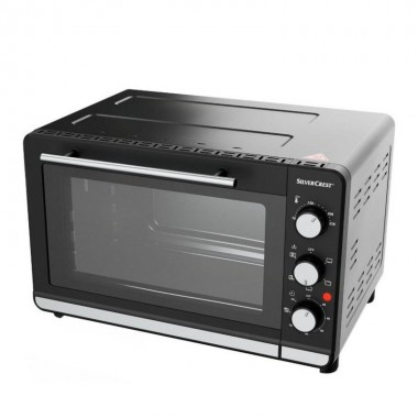 Духовка електрична настільна з конвекцією SILVER CREST SGBR 1500 D4 30 л домашня піч і гріль для кухні на 1,5 кВт для випікання м'яса та піци розміри 32.8х50.2х38.5 см