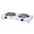 Электрическая настольная плита Hot Plate JX-2020B 2000 Вт переносная спиральная варочная панель на 2 конфорки диаметром 15,5 см с терморегуляторами Белая