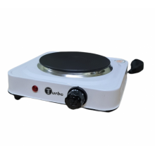 Электрическая настольная плита Hot Plate Zelman TURBO переносная варочная панель на 1 конфорку мощность 1560W с термостатом на 5 положений Белая