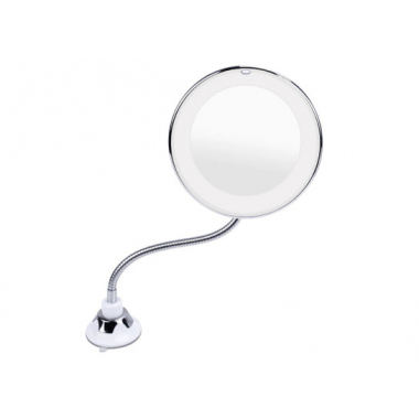 Зеркало для макияжа с Led подсветкой Ultra Flexible Mirror White увеличение 5x, поворот на 360° + присоска для крепления (233-20622947)