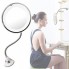 Зеркало для макияжа с Led подсветкой Ultra Flexible Mirror White увеличение 5x, поворот на 360° + присоска для крепления (233-20622947)