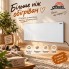 Керамічний інфрачервоний обігрівач HEATS 1000 White 1000 Вт до 20 м² - електрична панель зі шнуром, білий