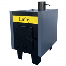 Буржуйка печь с варочной поверхностью и конвекцией Emby MINI-3 стальная на дровах для дачи гаража или полевых условий