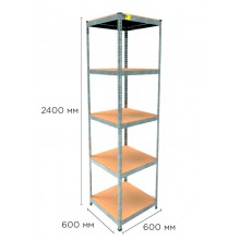 Стеллаж металлический полочный MRL-2400 (600x600) Оцинкованный разборно сборный с 5 деревянными полками на балкон для дома офиса или квартиры с нагрузкой 500 кг Стеллаж металлический полочный MRL-2400 (600x600) Оцинкованный разборно сборный с 5 деревянными полками на балкон для дома офиса или квартиры с нагрузкой 500 кг