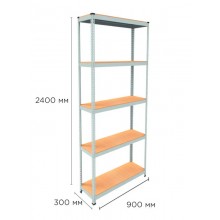 Стеллаж металлический полочный MRL-2400 (900x300) Белый разборно сборный с 5 деревянными полками на балкон для дома офиса или квартиры с нагрузкой 500 кг Стеллаж металлический полочный MRL-2400 (900x300) Белый разборно сборный с 5 деревянными полками на балкон для дома офиса или квартиры с нагрузкой 500 кг