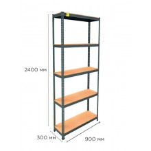 Стеллаж металлический полочный MRL-2400 (900x300) Черный разборно сборный с 5 деревянными полками на балкон для дома офиса или квартиры с нагрузкой 500 кг Стеллаж металлический полочный MRL-2400 (900x300) Черный разборно сборный с 5 деревянными полками на балкон для дома офиса или квартиры с нагрузкой 500 кг