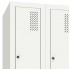 Шкаф для одежды металлический Emby ШОМ-300/3/6 разборный на 6 секций с полками вентиляцией и замками для школы детского сада офиса или спортзала Светло-серый