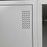 Шкаф для одежды металлический Emby ШОМ-300/2 разборный на 2 секции с полками вентиляцией и замком для раздевалок Светло-серый