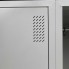 Шкаф для одежды металлический Emby ШОМ-300/4 разборный на 4 секции с полками вентиляцией и замками для школы детского сада офиса или спортзала Светло-серый