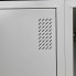 Шкаф для одежды металлический Emby ШОМ-400/3 разборный на 3 секции с полками вентиляцией и замком для школы детского сада офиса или спортзала Светло-серый