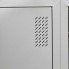 Шкаф для одежды металлический Emby ШОМ-300/4/8 разборный на 8 секций с полками вентиляцией и замками для школы детского сада офиса или спортзала Светло-серый