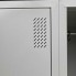 Шкаф для одежды металлический Emby ШОМ-400/1/2 разборный на 2 секции с полками вентиляцией и замком для школы детского сада офиса или спортзала Светло-серый