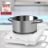Електрична настільна плита Clatronic EKP 3582 White 1500 Вт переносна варильна панель на 1 конфорку з терморегулятором та ручками