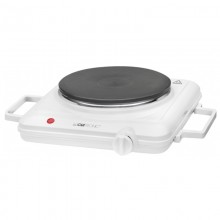 Електрична настільна плита Clatronic EKP 3582 White 1500 Вт переносна варильна панель на 1 конфорку з терморегулятором та ручками Електрична настільна плита Clatronic EKP 3582 White 1500 Вт переносна варильна панель на 1 конфорку з терморегулятором та ручками