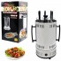 Електрошашличниця для дому вертикальна Domotec BBQ Біла 1000W на 6 шампурів 1,4 кг шашлика від мережі 220В