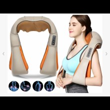 Массажер для шеи и плеч электрический роликовый Massager of Neck Kneading 50 Вт с ИК-прогревом и таймером питание от сети 220 + адаптер от прикуривателя (47267)