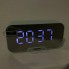 Портативная беспроводная блютуз колонка Kimiso K10 LED CLOCK (FM, micro-USB, TF, AUX) с зеркальными часами будильником и подсветкой 3 Вт Бирюзовый