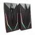 Акустическая система Music D.J MJ-200 колонки для компьютера и ноутбука с RGB подсветкой 6 Вт регулятор громкости Mini-jack 3.5 мм/USB